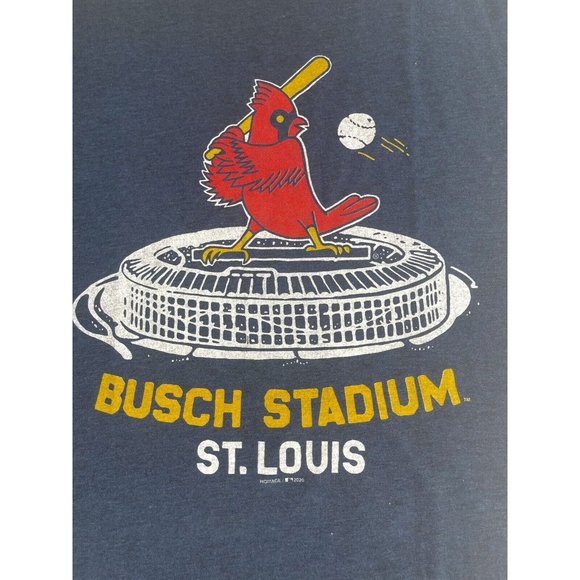 Men's NEW Homage Navy St. Louis Cardinals Busch Stadium Tri-Blend Tee Size XL - Picture 9 of 9